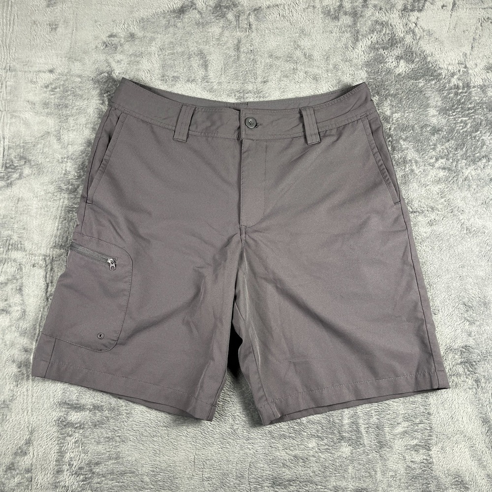 Magellan Outdoors Fish Gear Shorts Mens 32 Gray Utility Pocket Water Repellent